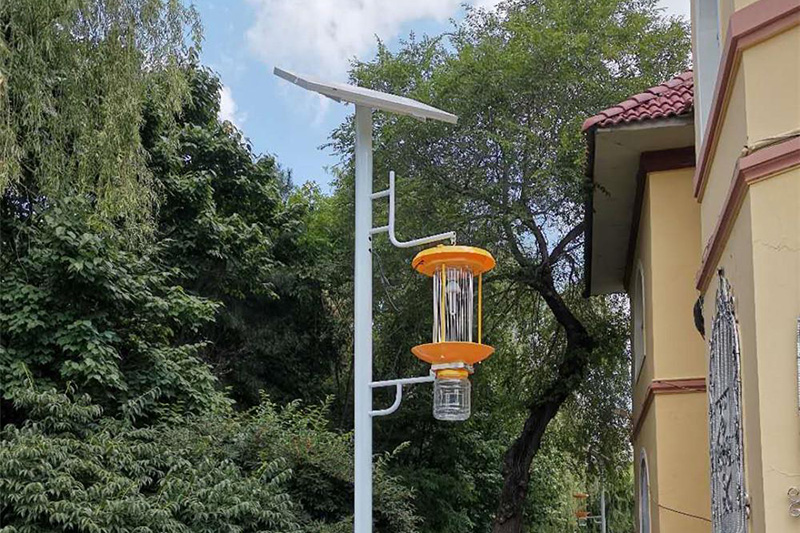 100盞頻振式太陽能殺蟲燈全面入駐哈爾濱園林公園